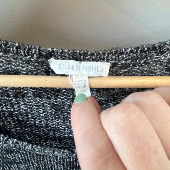 Eileen Fisher Womens Shimmer Karma Linen Blend Knit Sweater Top Size XS - Picture 3 of 5